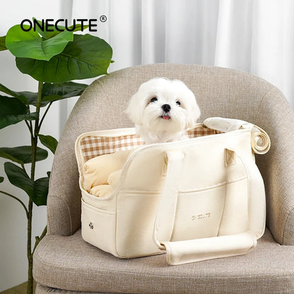 Portable Cotton Dog Carrier Sling – Handbag for Small & Medium Dogs