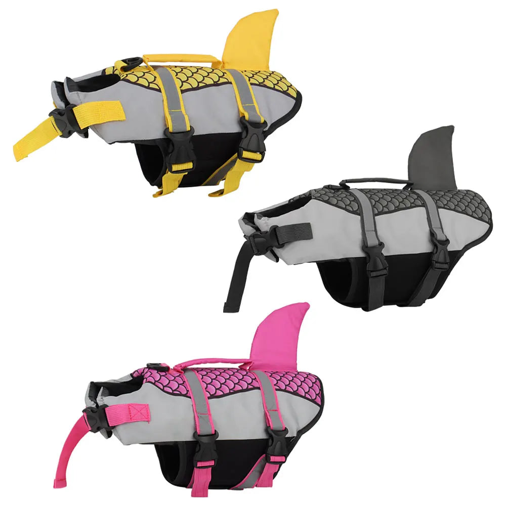 Shark-Style Dog Life Jacket – Summer Swim Vest for Pets