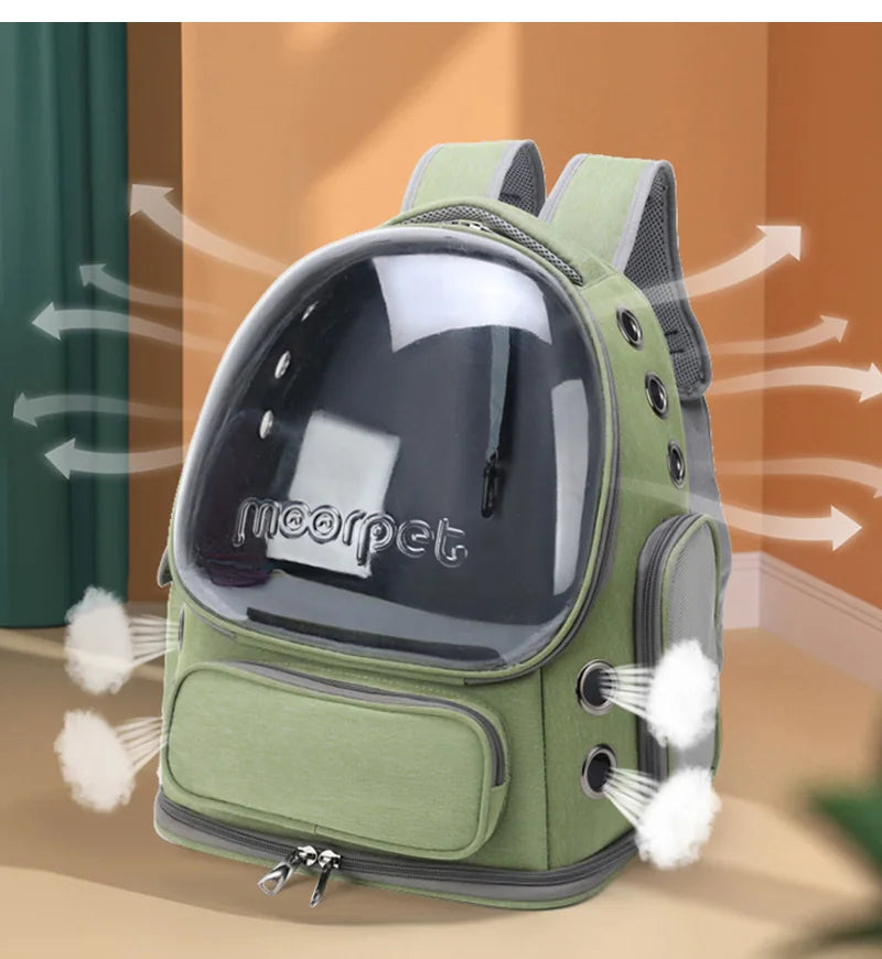 Transparent Pet Carrier Backpack – Travel Bag for Cats & Small Dogs