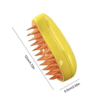 3-in-1 Steam Spray Pet Massage Brush – Hair Removal Comb for Cats & Dogs