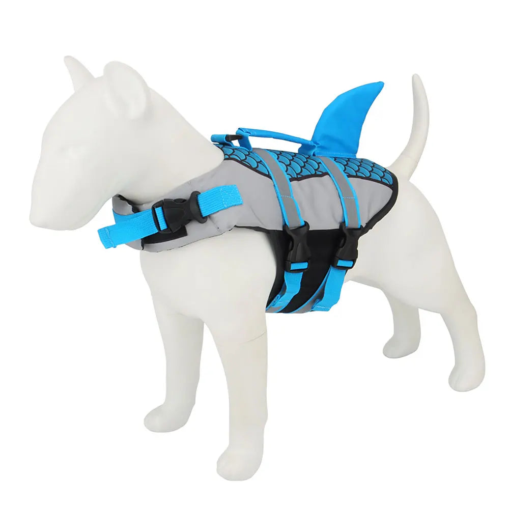 Shark-Style Dog Life Jacket – Summer Swim Vest for Pets
