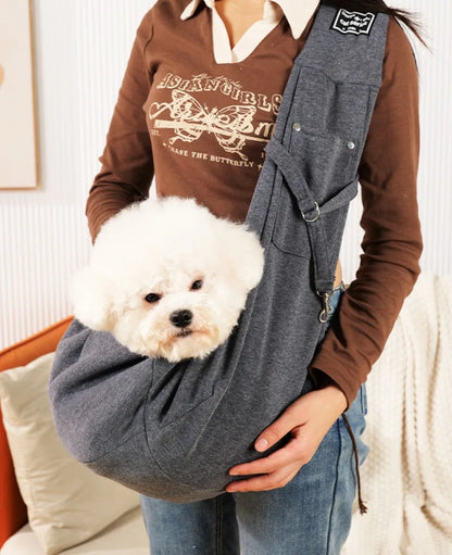 Portable Dog & Cat Sling Carrier – Crossbody Shoulder Bag for Travel