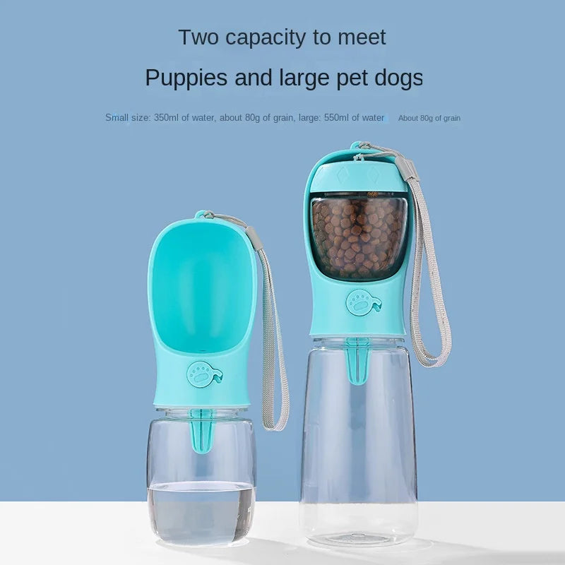 Portable Pet Water & Food Bottle – Travel Dog & Cat Dispenser