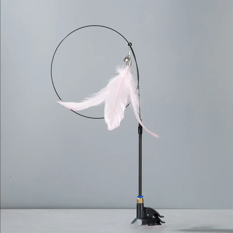Cat Teaser Wand with Bell – Replaceable Feather Head
