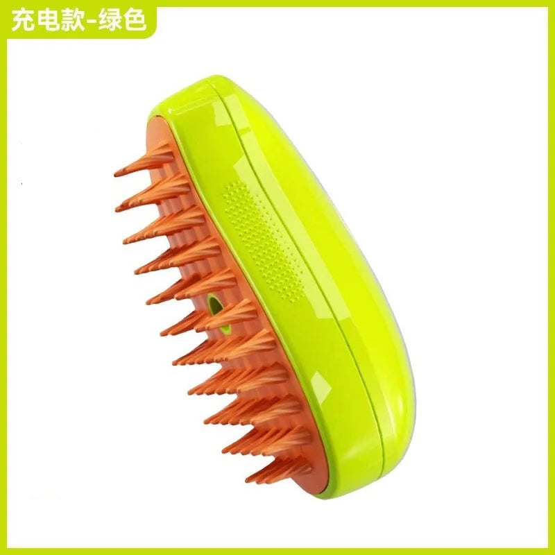 3-in-1 Electric Steam Pet Brush – Grooming & Massage Tool for Cats & Dogs