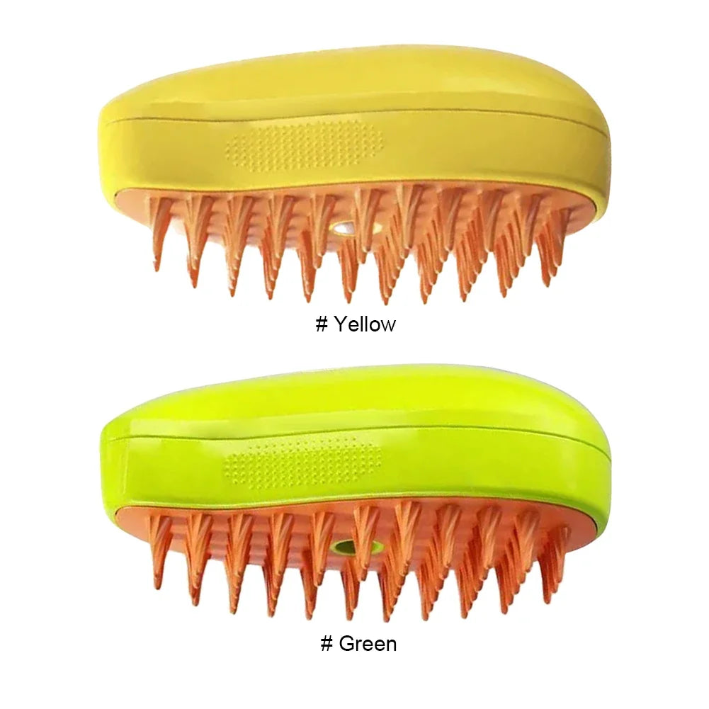 3-in-1 Steam Spray Pet Massage Brush – Hair Removal Comb for Cats & Dogs
