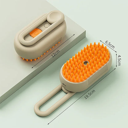 3-in-1 Steam Cat Brush & Grooming Comb