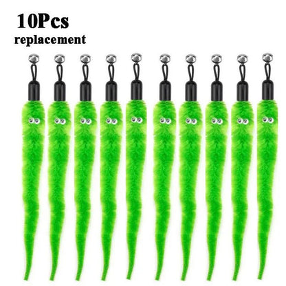 Replaceable Plush Cat Toy Worm Heads – Funny Cat Stick Accessories (5/6/10/11 Pcs)