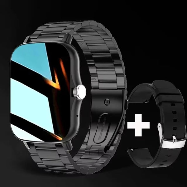 Full Touch Screen Bluetooth Smartwatch with Heart Rate & Fitness Tracking