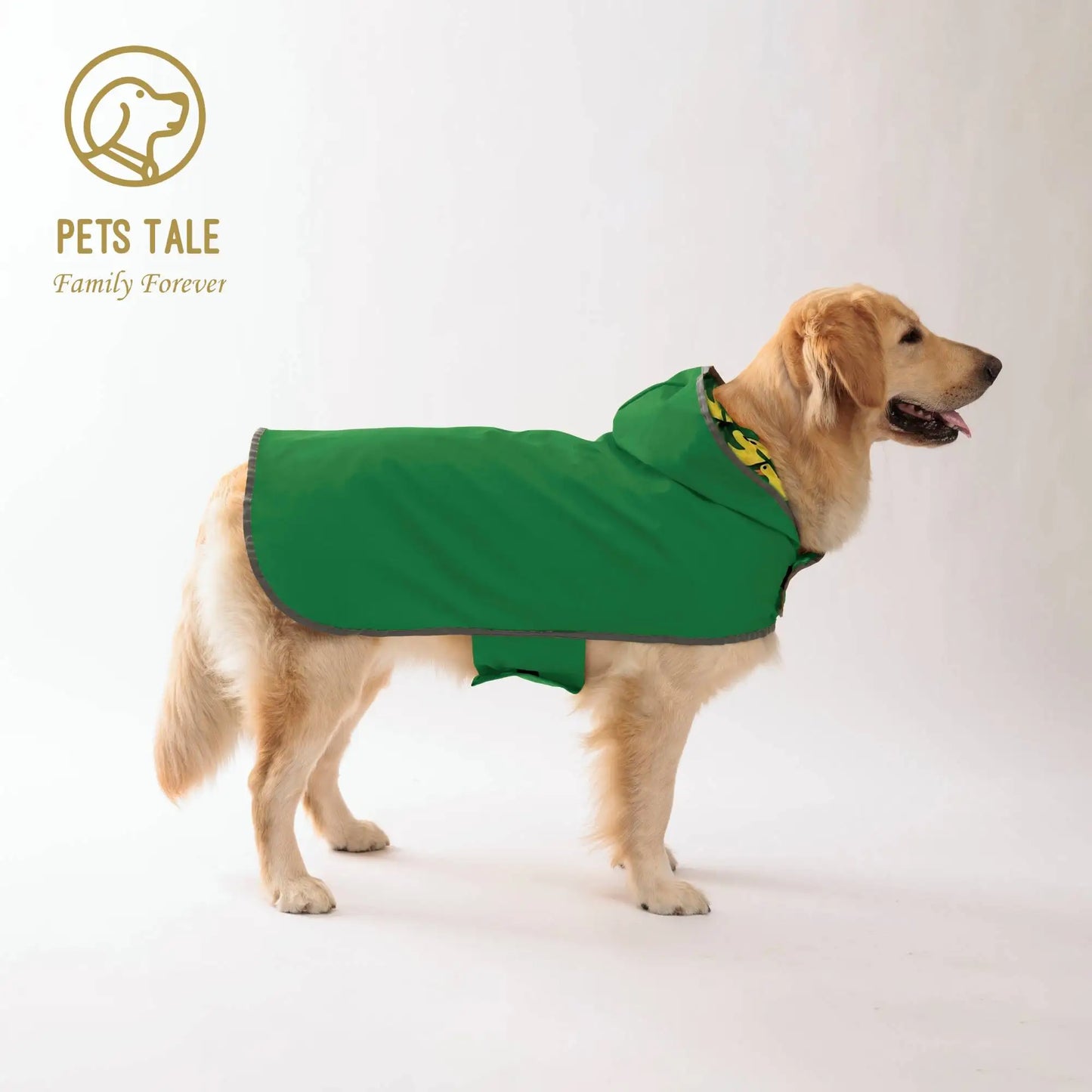 Double-Layer Yellow Dog Raincoat – Two-Way Wear
