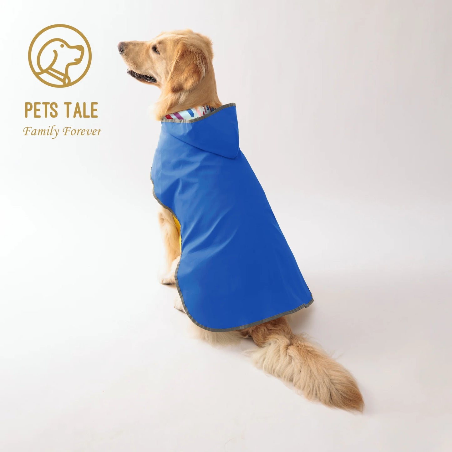 Double-Layer Yellow Dog Raincoat – Two-Way Wear