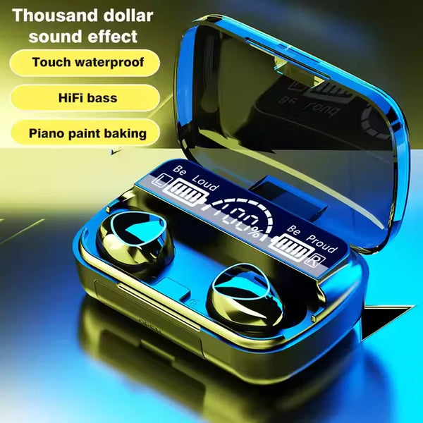 M10 Wireless Earbuds – High-Quality Bluetooth Headset with Power Bank for Sports & Gaming