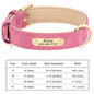 Personalized PU Leather Dog Collar with Free Engraved ID Tag