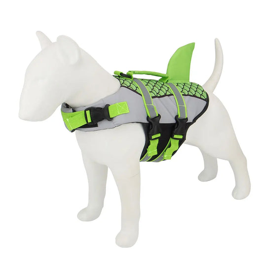 Shark-Style Dog Life Jacket – Summer Swim Vest for Pets