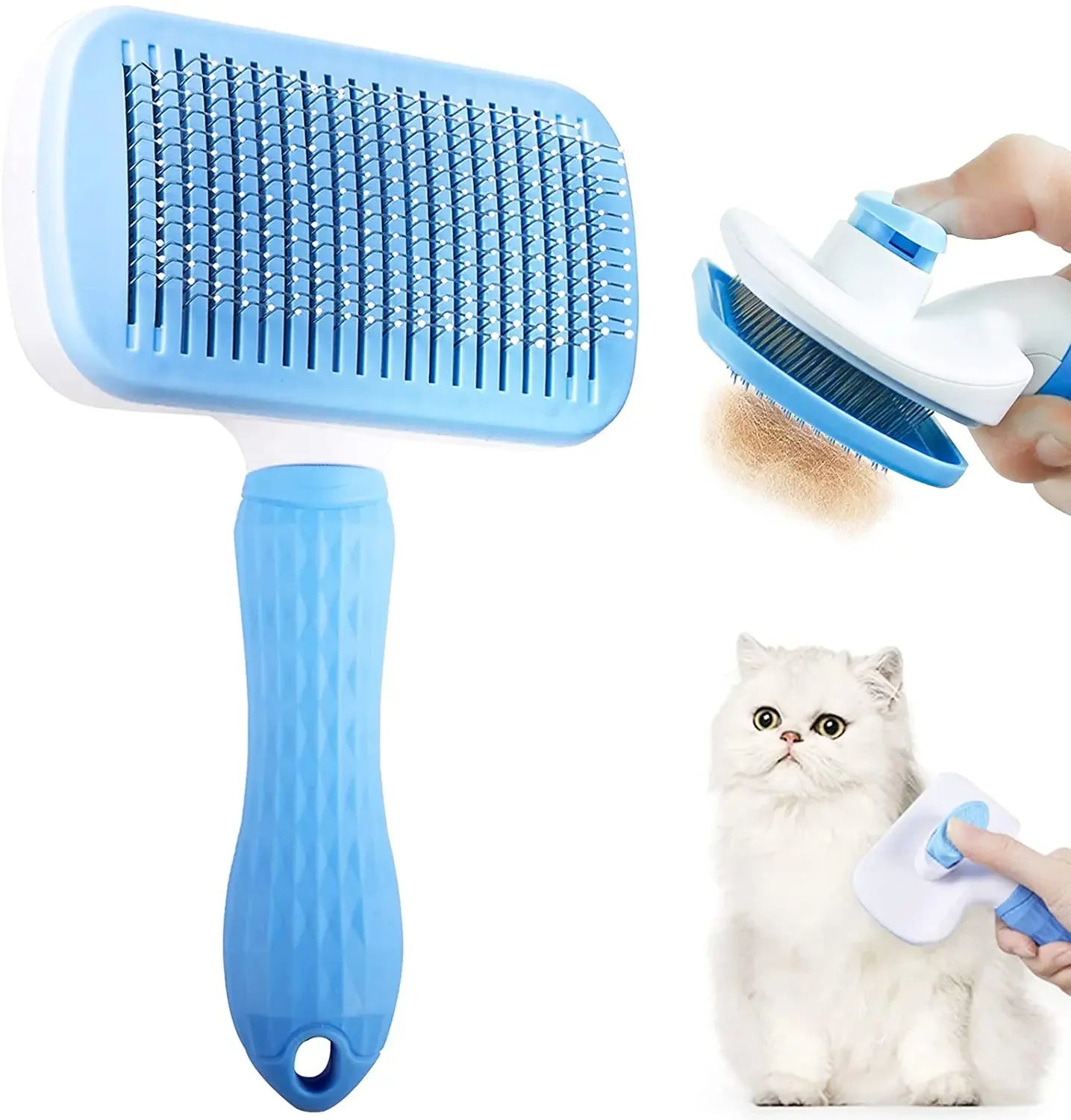 Dog & Cat Hair Remover Brush – Grooming Comb for Long-Haired Pets