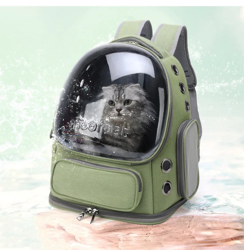 Transparent Pet Carrier Backpack – Travel Bag for Cats & Small Dogs